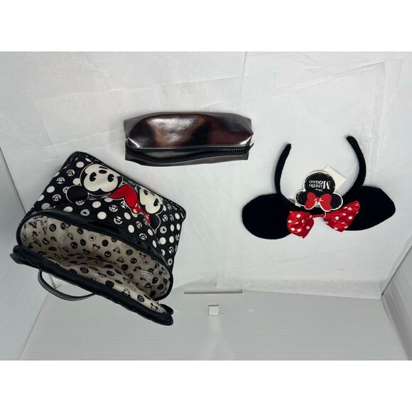 Disney Minnie Mouse Ears Headband & Cosmetic Bag Lot – Official Disney - Picture 4 of 13